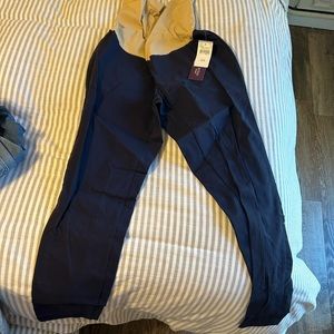 Navy maternity dress pants